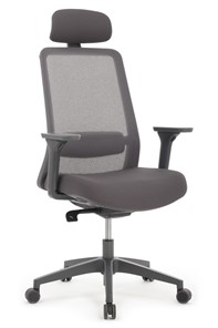 Офисное кресло Design WORK W-218C, Серый пластик/Серая сетка в Брянске
