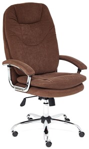 Офисное кресло SOFTY LUX флок, коричневый, арт.13595 в Брянске
