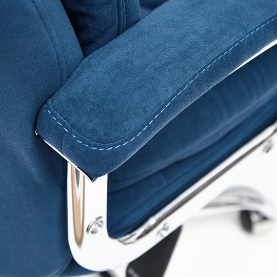 Офисное кресло SOFTY LUX флок, синий, арт.13592 в Брянске - изображение 15