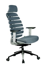 Кресло компьютерное Riva Chair SHARK (Серый/серый) в Брянске