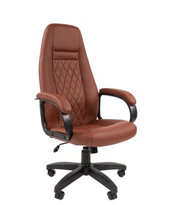 Кресло CHAIRMAN 950LT Экокожа коричневая в Брянске