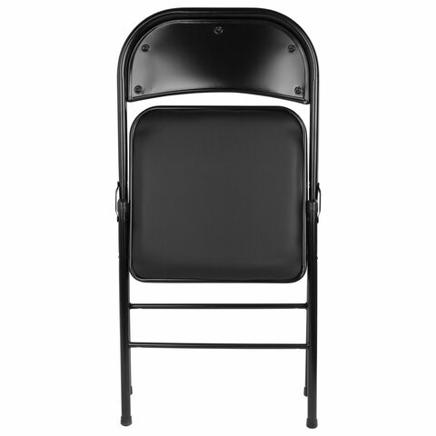 Офисный стул складной Brabix Golf Plus CF-003 Комфорт (черный каркас, кожзам черный) 531566 в Брянске - изображение 7