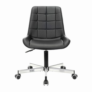 Кресло офисное Brabix Deco MG-316 (без подлокотников, пятилучие серебристое, экокожа, черное) 532080 в Брянске