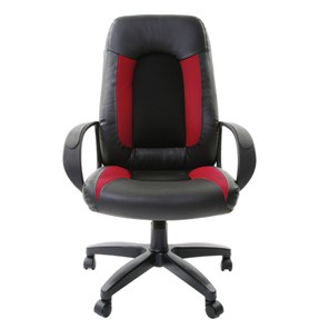 Офисное кресло Brabix Strike EX-525 (экокожа черная, ткань черная/бордовая, TW) в Брянске