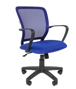 Кресло CHAIRMAN 698 black TW-05, ткань, цвет синий в Брянске