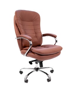 Кресло компьютерное CHAIRMAN 795 экокожа, цвет коричневый в Брянске