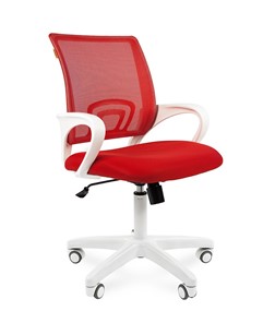Кресло CHAIRMAN 696 white, ткань, цвет красный в Брянске