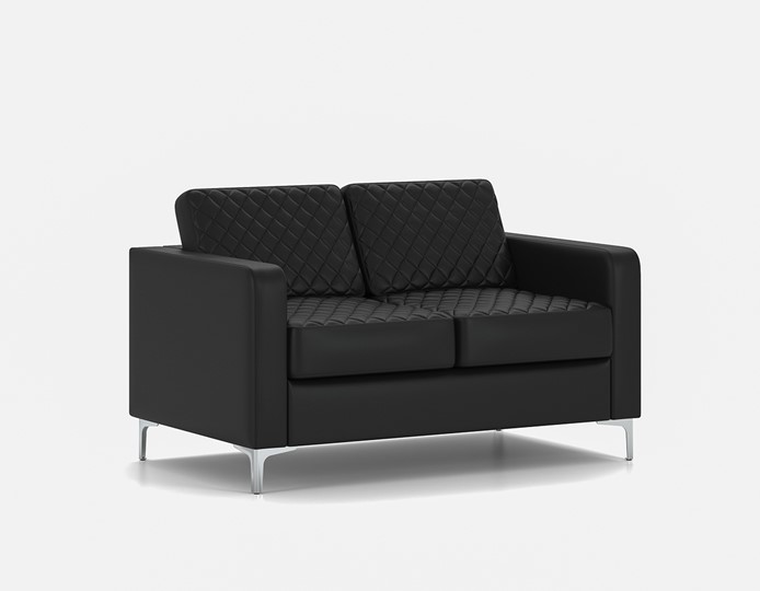 Прямой диван Актив двухместный, черный в Брянске - изображение 1