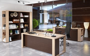 Кабинет руководителя ALTO с высоким шкафом для одежды, низким для документов и журнальным столиком в Брянске - предосмотр 3