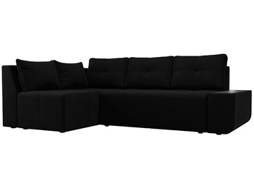 Угловой диван для гостиной Амадэус, Черный (микровельвет) в Брянске