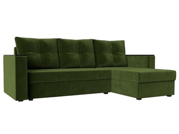 Угловой диван Атланта Лайт Б/С, Зеленый (Микровельвет) в Брянске