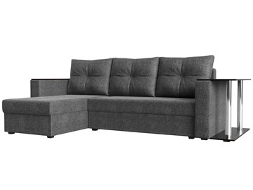 Угловой диван с оттоманкой Атланта Лайт, Серый (рогожка) в Брянске