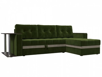 Угловой диван для гостиной Атланта М, Зеленый (микровельвет) в Брянске