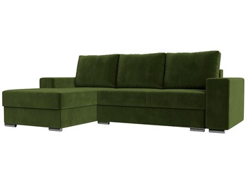 Угловой раскладной диван Дрезден, Зеленый (микровельвет) НПБ в Брянске