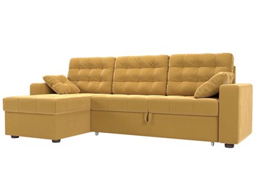 Угловой раскладной диван Камелот, Желтый (микровельвет) в Брянске