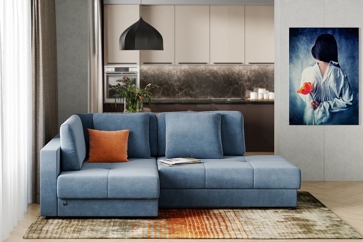 Угловой диван Манхэттен 1пф-2т, Оникс 17 в Брянске - изображение 1