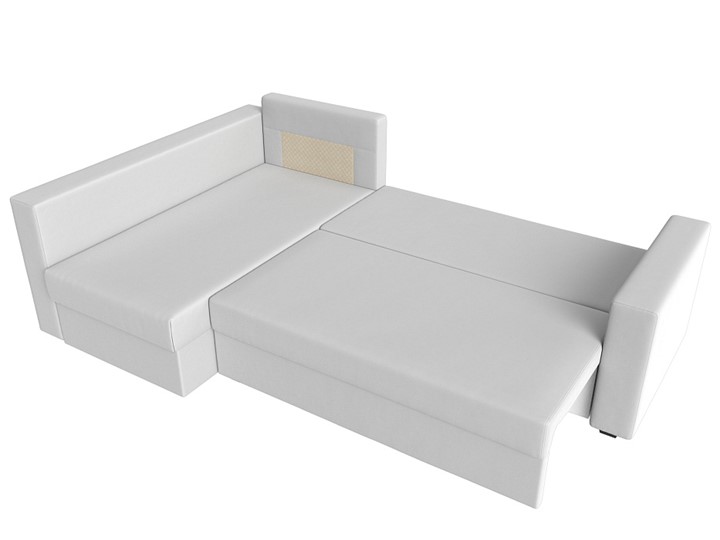 Угловой раскладной диван Мансберг, Белый (Экокожа) в Брянске - изображение 2