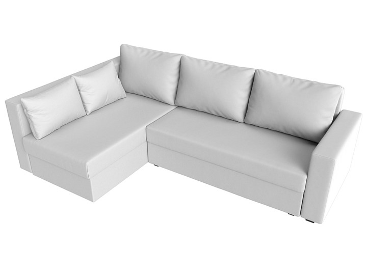Угловой раскладной диван Мансберг, Белый (Экокожа) в Брянске - изображение 6