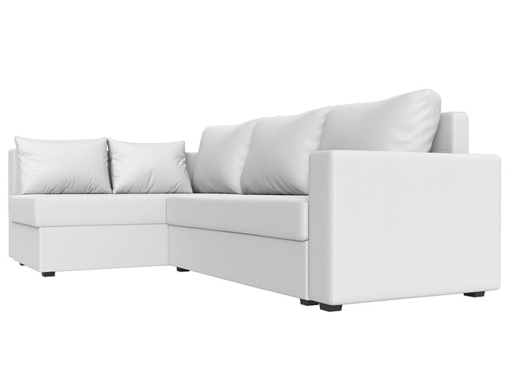 Угловой раскладной диван Мансберг, Белый (Экокожа) в Брянске - изображение 7