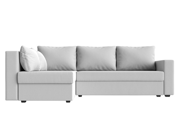 Угловой раскладной диван Мансберг, Белый (Экокожа) в Брянске - изображение 8