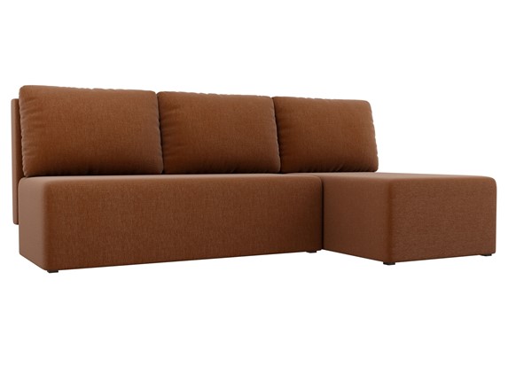 Угловой диван Поло, Коричневый (рогожка) в Брянске - изображение