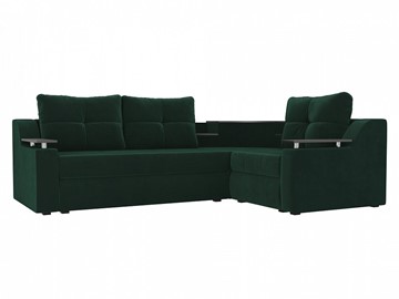 Угловой раскладной диван Тесей Боннель, Зеленый (Велюр) в Брянске