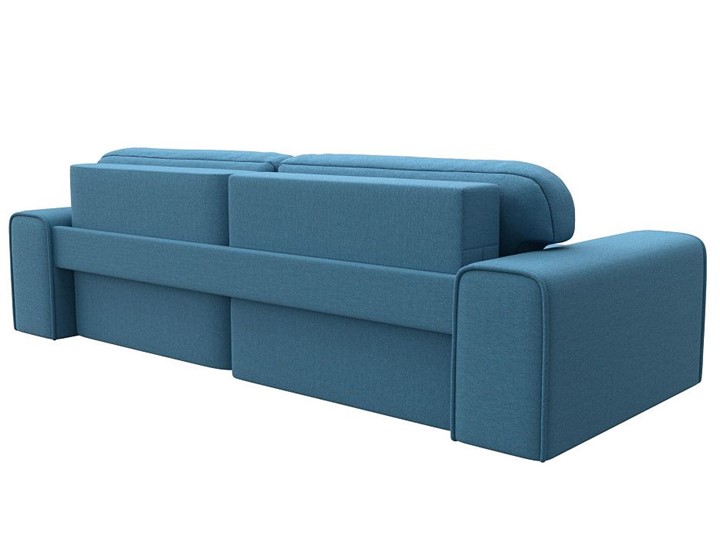 Угловой диван с оттоманкой Лига-029, Амур голубой (Рогожка) в Брянске - изображение 3