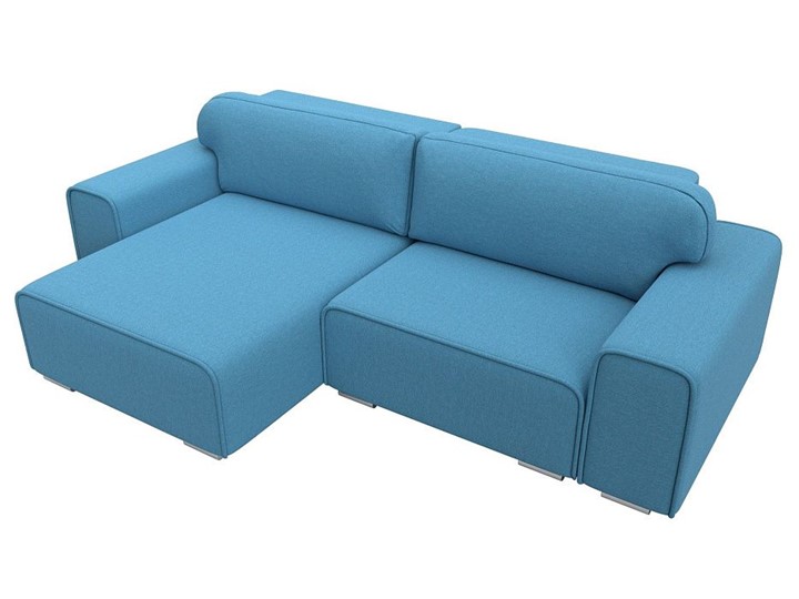 Угловой диван с оттоманкой Лига-029, Амур голубой (Рогожка) в Брянске - изображение 4