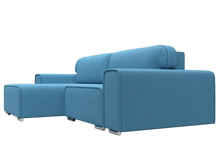 Угловой диван с оттоманкой Лига-029, Амур голубой (Рогожка) в Брянске - изображение 6