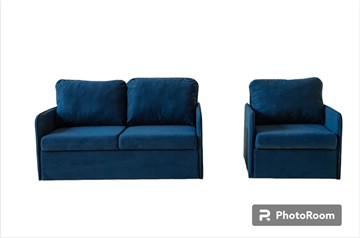 Комплект мебели Амира синий диван + кресло в Брянске