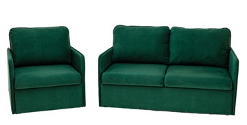 Комплект мебели Амира зеленый диван + кресло в Брянске