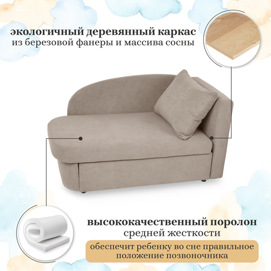 Мягкий диван правый Тедди бежевый в Брянске - изображение 14