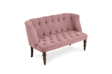 Прямой диван Бриджит розовый ножки коричневые в Брянске