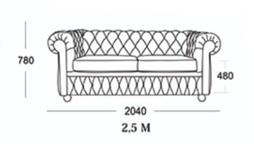 Прямой диван Честер 2,5М (седафлекс) в Брянске - предосмотр 16