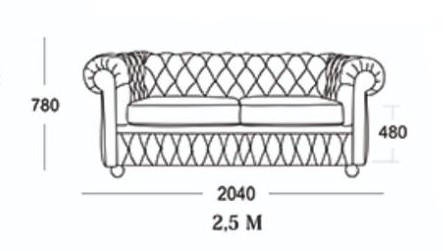 Прямой диван Честер 2,5М (седафлекс) в Брянске - изображение 16