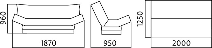 Прямой диван Клик-Кляк стёганый в Брянске - изображение 3