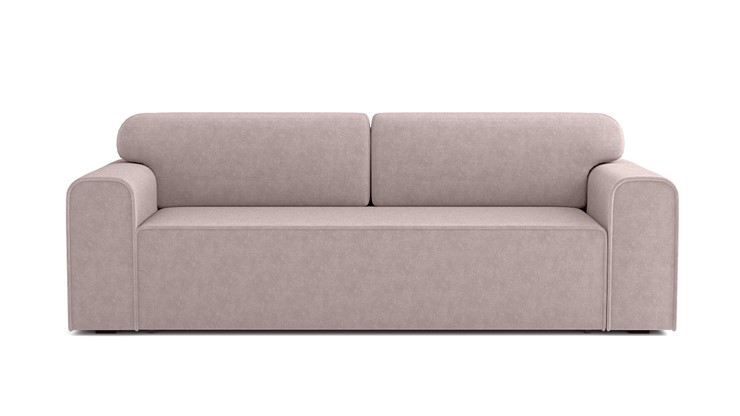 Прямой диван Квентин (еврокнижка), велюр велутто пастельно-розовый 11 в Брянске - изображение 2