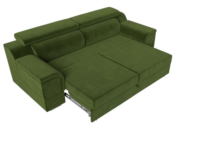 Прямой диван Лига-003 НПБ, Зеленый (Микровельвет) в Брянске - изображение 1