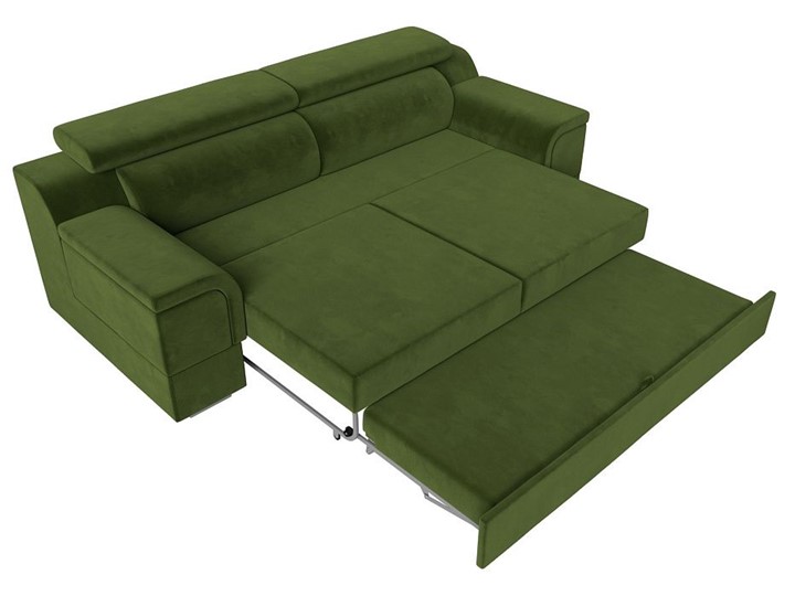 Прямой диван Лига-003 НПБ, Зеленый (Микровельвет) в Брянске - изображение 2