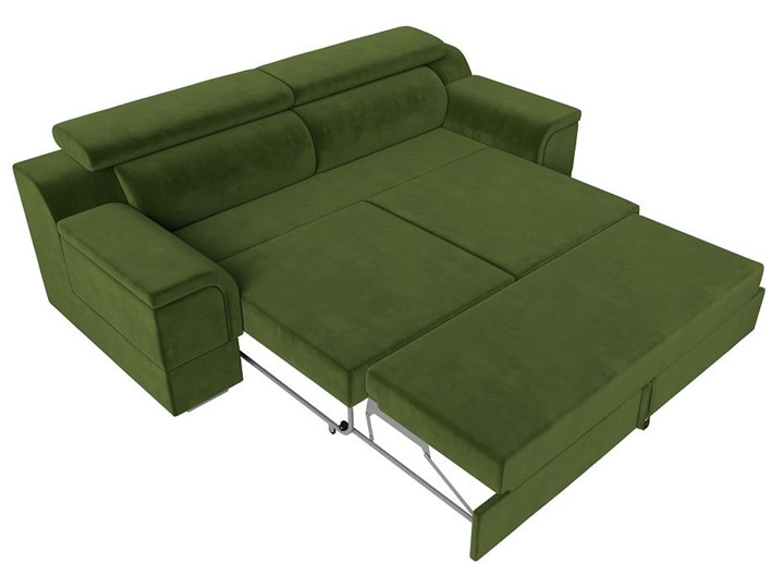 Прямой диван Лига-003 НПБ, Зеленый (Микровельвет) в Брянске - изображение 3