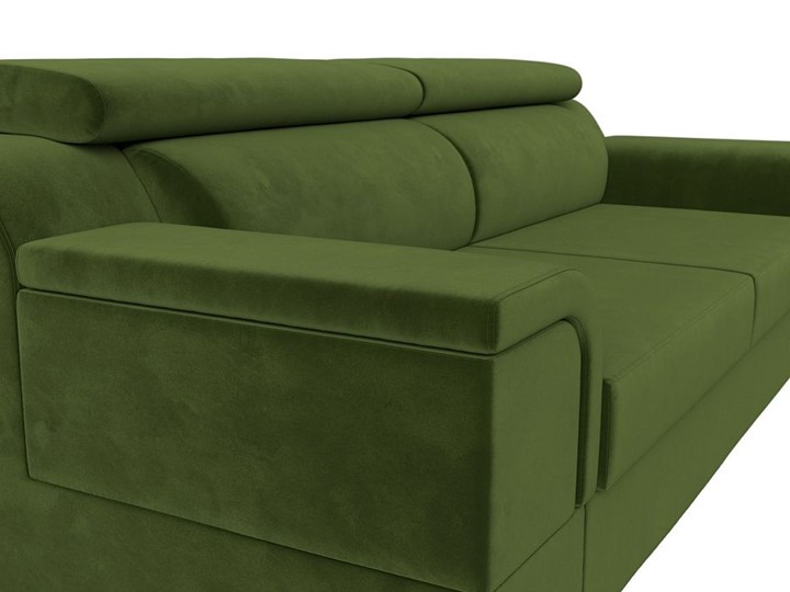 Прямой диван Лига-003 НПБ, Зеленый (Микровельвет) в Брянске - изображение 6