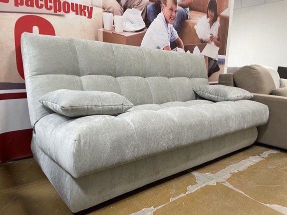 Прямой диван Лора Веста 2 ПРБЛ 2Energy Grey велюр в Брянске - изображение
