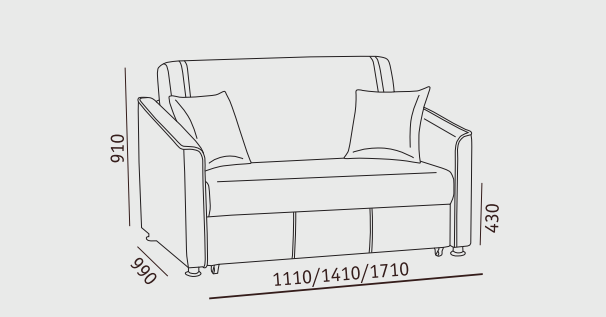 Прямой диван Милан 3 (120) в Брянске - изображение 2