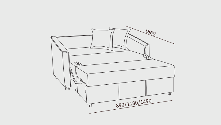 Прямой диван Милан 3 (120) в Брянске - изображение 3