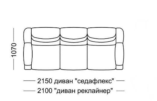 Прямой диван Мишель Элита 50 М, седафлекс в Брянске - изображение 7