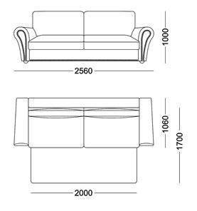 Прямой диван Виктория 2 подушки в Брянске - предосмотр 5