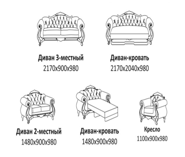 Малый диван Лувр X, ДМ2 в Брянске - изображение 2