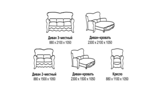 Прямой диван Барокко 2, ДБ3 в Брянске - изображение 5
