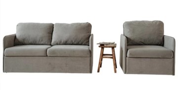 Комплект мебели Амира серый диван + кресло в Брянске