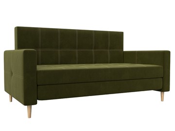 Прямой диван Лига-038, Зеленый (микровельвет) в Брянске